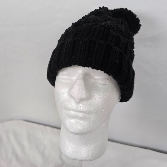David and Young Hat & Gloves Women's OSFM Black Beanie Knit Very Soft NWT - Picture 7 of 16